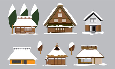 冬景色の古民家