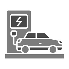 Naklejka premium Charging Station Icon