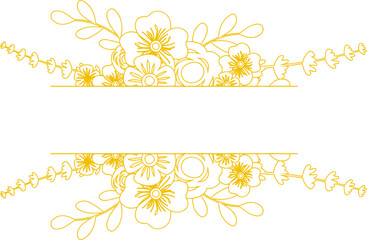 Floral Vintage Text Border