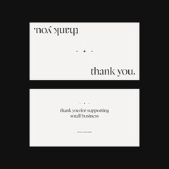 Thankyou card design minimal and luxury style