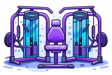 Obraz premium Illustration of a modern gym machine showcasing advanced fitness technology and design