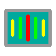 Audio Wave Vector Flat Icon Design