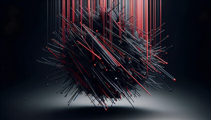 Futuristic network structure ball concept 