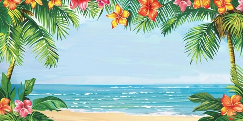 a background for a hawaii themed birthday party 