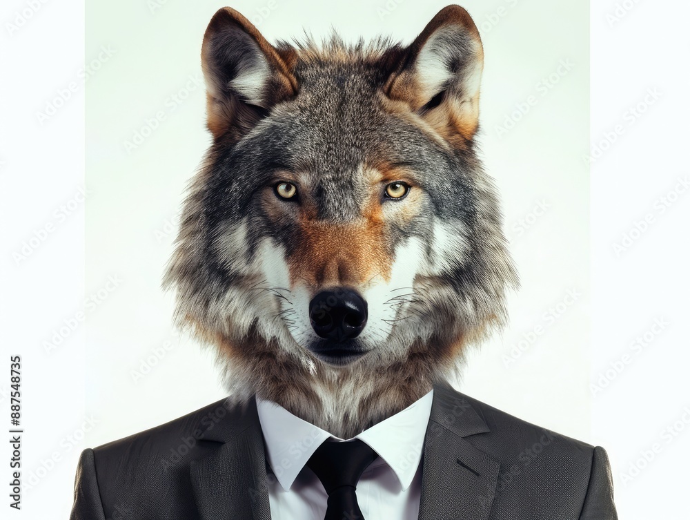 Poster portrait of a wolf