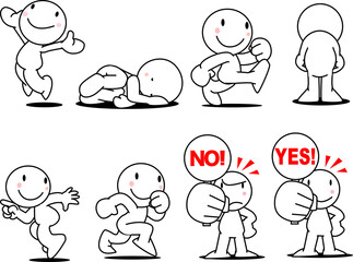 さまざまな場面で使えつキャラクターポーズ