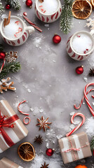 Festive Cozy Coffee Break Flatlay