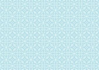 Abstract Flora Geometric Simple Classics Sweet Blue Background Seamless Pattern