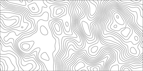 Topographic Map Contour Lines Background with Detailed Vector Geography, and Design. Cartography Ocean topographic line map with curvy wave.