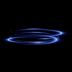 Neon magic circle.Futuristic light circle for background.Light frame.Vector.Magic portal.	