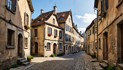 Obraz premium Rue pittoresque d'un village français