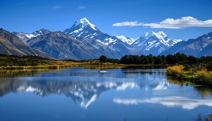 Mountain Reflection on a Still Lake