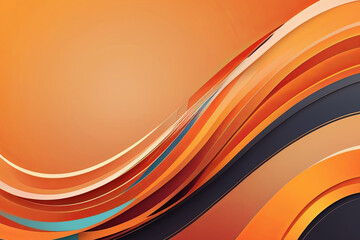 Abstract colorful orange curve background