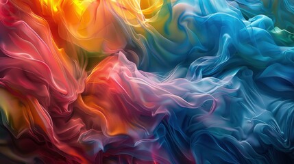 Obraz premium Abstract background with flowing, colorful fabric.