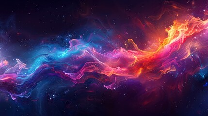 Abstract Colored Background On The Theme Of Music, Background Of Wavy And Colored, Vibrant And Artistic, High Quality Background