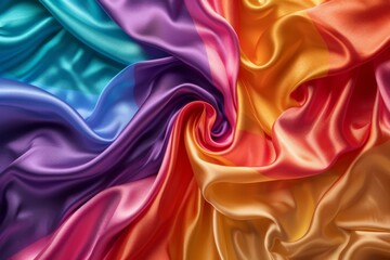 Fototapeta premium Colorful Silk Fabric