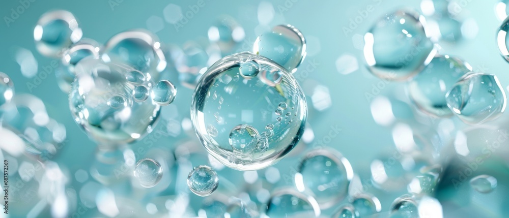 Poster modern corporate team engaging in a brainstorming session in a glassmorphism styled office during da