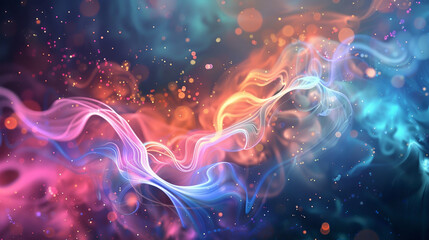 Fototapeta premium A colorful, swirling galaxy of smoke and fire