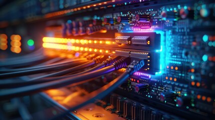 optic fiber connected to switch