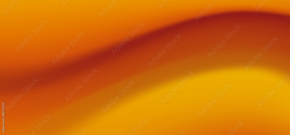 Wall mural beautiful flowing golden orange and sunset red color wallpaper. smooth abstract gradient background 