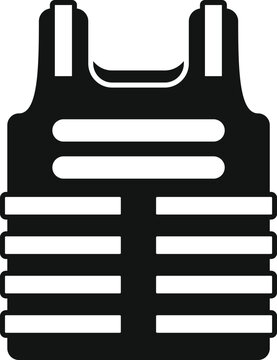 recommend clip art: Black simple bulletproof vest protecting torso and vital organs