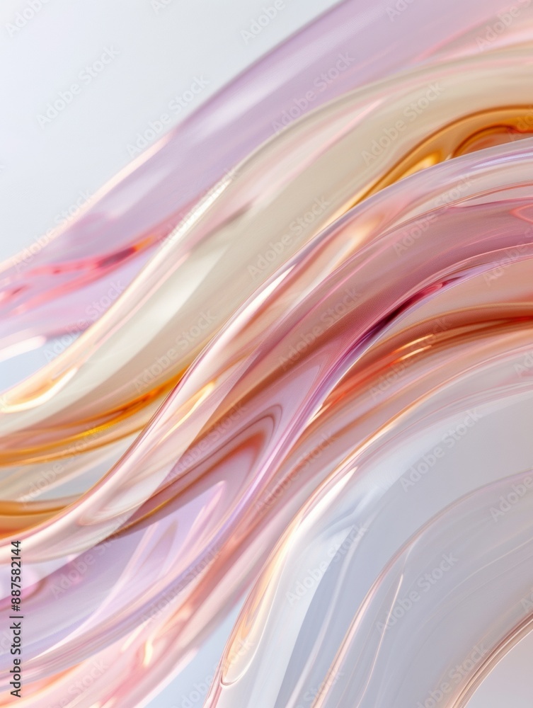 Aufkleber abstract colorful waves in fluid art style capturing movement and vibrant hues