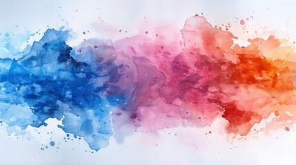 Obraz premium Colorful Watercolor Splash Texture Background, Isolated Hand-Drawn Blob Spot, Vibrant And Artistic, High Quality Background