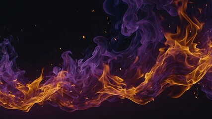 Obraz premium colourful fire background banner with purple flames.