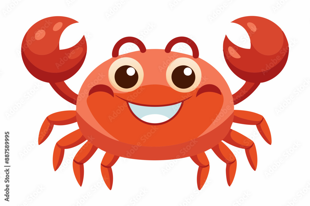 Wall mural cute crab vector illustration