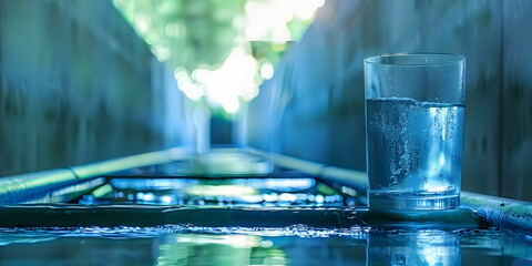 Strategies for Industrial Water Management Conserving, Minimizing Usage, Treating Wastewater, and Promoting Sustainability. Concept Industrial Water Management, Water Conservation