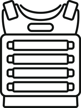 black outline body armor clip art preview