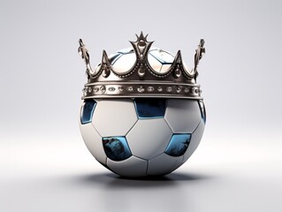 a football ball with a crown