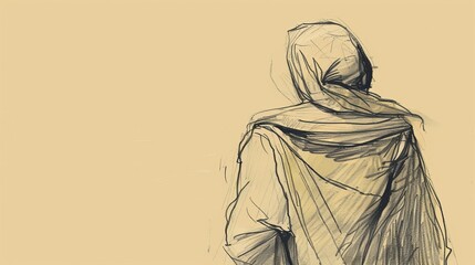 Psalms 10: Lament for Wicked's Triumph, Seeking God's Intervention, Biblical Illustration, Beige Background, copyspace