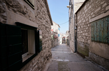 Ancient architecture of Split old town, Croatia.