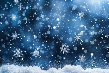 snowflakes falling in the air