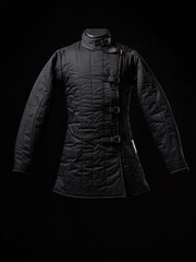 Historical fashion. Medieval knight cloth. Padded jacket gambeson.
