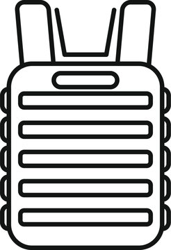 black outline tactical vest clip art preview