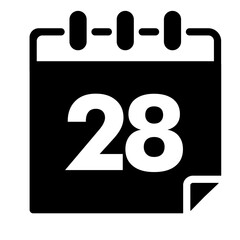 Calendar Glyph Icon 28