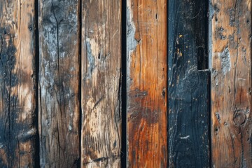 Naklejka premium Wood Background, Old painted wood background, Ai generated