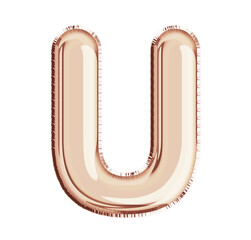 Rose gold foil balloon English letter U