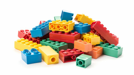 Naklejka premium **Construction Bricks and Blocks on white background