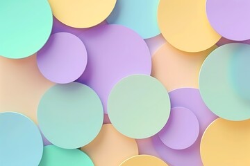 Colorful geometric background with floating 3D spheres and soft pastel colors for creative design digital art flat lay composition top view Modern abstract illustration