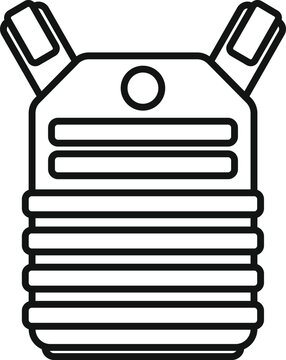 black outline body armor clip art preview