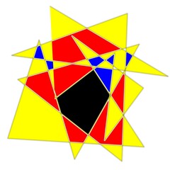 colorful triangles on white background