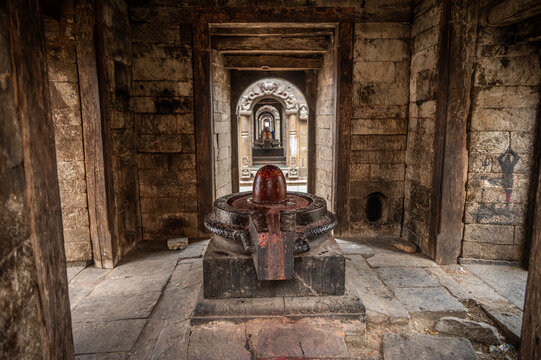 Shiva Lingam in Pashupatinath temple the most holy Hinduism places in Kathmandu, Nepal. Shiva Lingam is a powerful symbol of Lord Shiva in Hinduism.