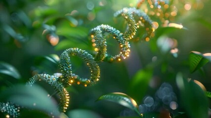A digital rendering of DNA, symbolizing the use of synthetic biology to combat climate change. - Powered by Adobe