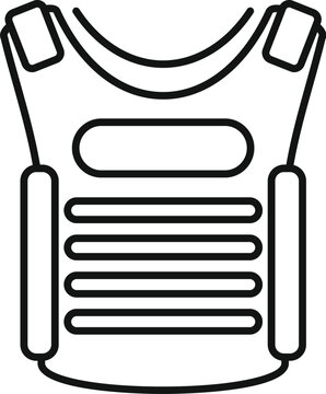 recommend clip art: Line drawing of a bulletproof vest, providing safety and security to law enforcement and military personnel