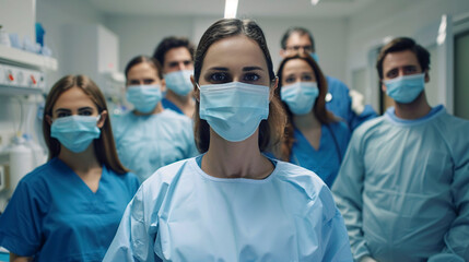 Group of surgeons in operating theater.