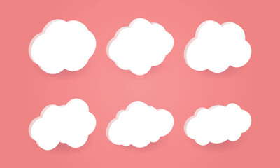 Set of speak bubble text, chatting box, message box