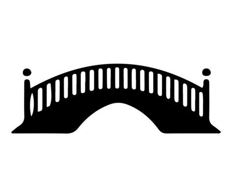 Bridge, Png, Illustration, Silhouette, Bridge In Black Color
